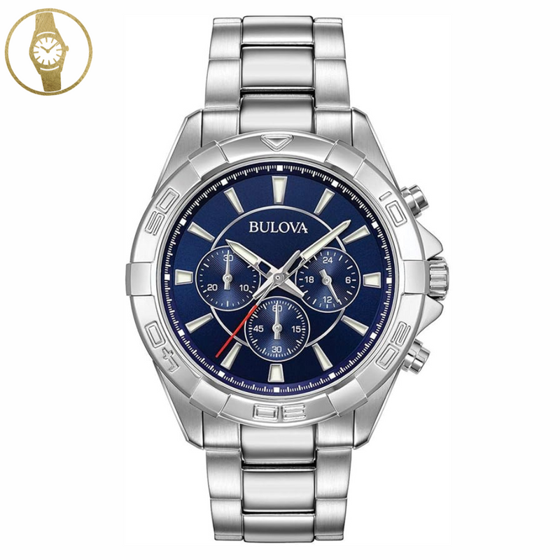 Bulova men's sports watch discount
