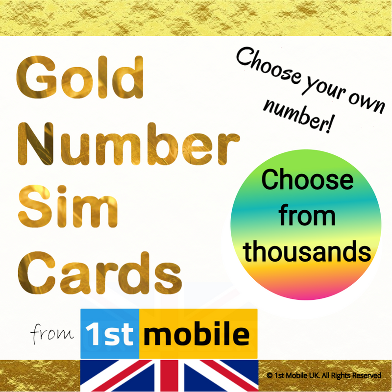 Vodafone Pay As You Go sim cards - CHOOSE YOUR OWN GOLD VIP NUMBER - List V4
