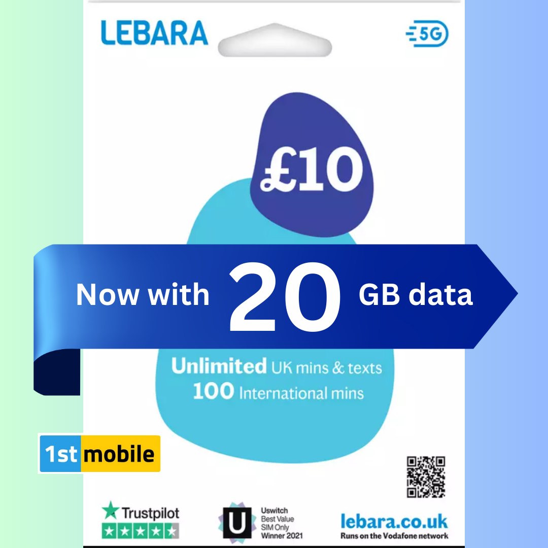 Lebara UK & International Pay As You Go sim cards - CHOOSE YOUR OWN GOLD NUMBER - List L5 - 1stMobile.UK