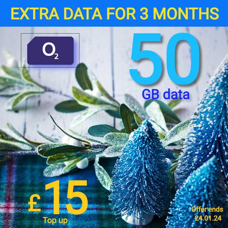 FREE O2 Big Bundle Pay As You Go Sim Cards, More Than DOUBLE Data offer