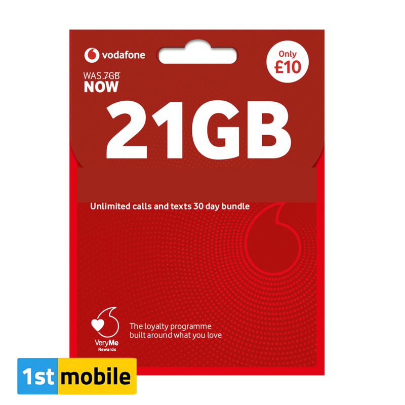 FREE Vodafone UK Pay As You Go Sim Cards, 3X BONUS DATA OFFER