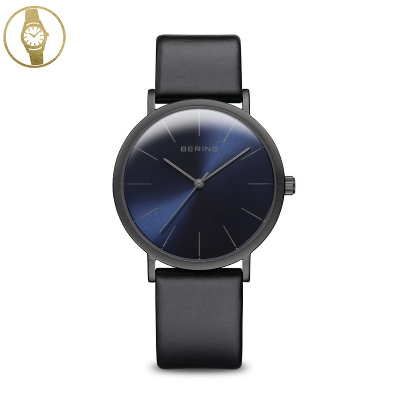 BERING Classic "Mat Black" Minimalist Design Watch