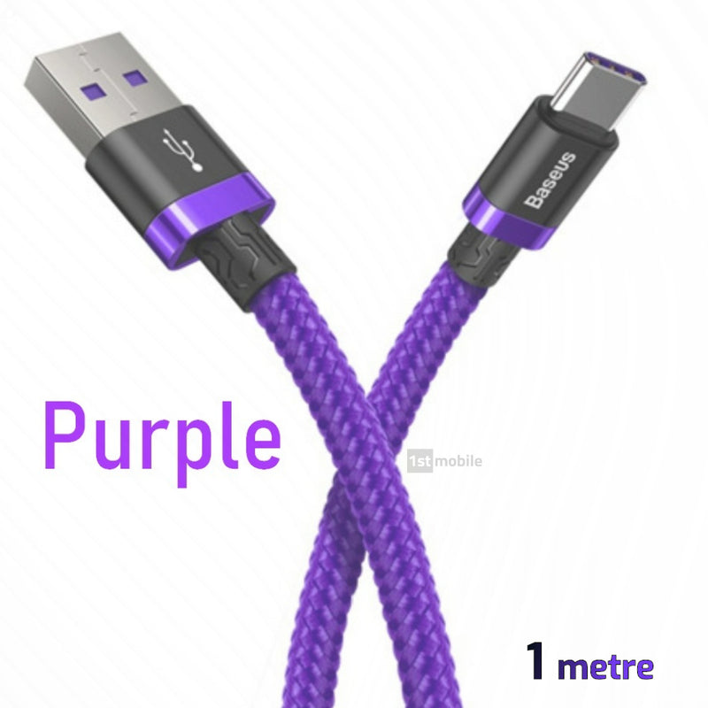 Premium Tough Braided USB-C Cable, 40W USB-C. 1 or 2 metres