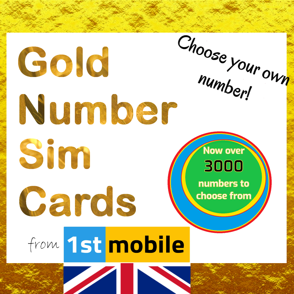 O2 Pay As You Go sim cards CHOOSE YOUR OWN VIP GOLD NUMBER List S1